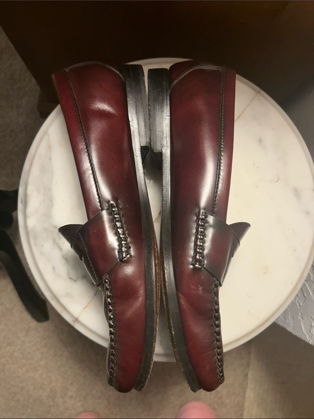 Cole Haan Men’s 12 Burgundy Leather Penny Loafers. In great shape! - Picture 2 of 5